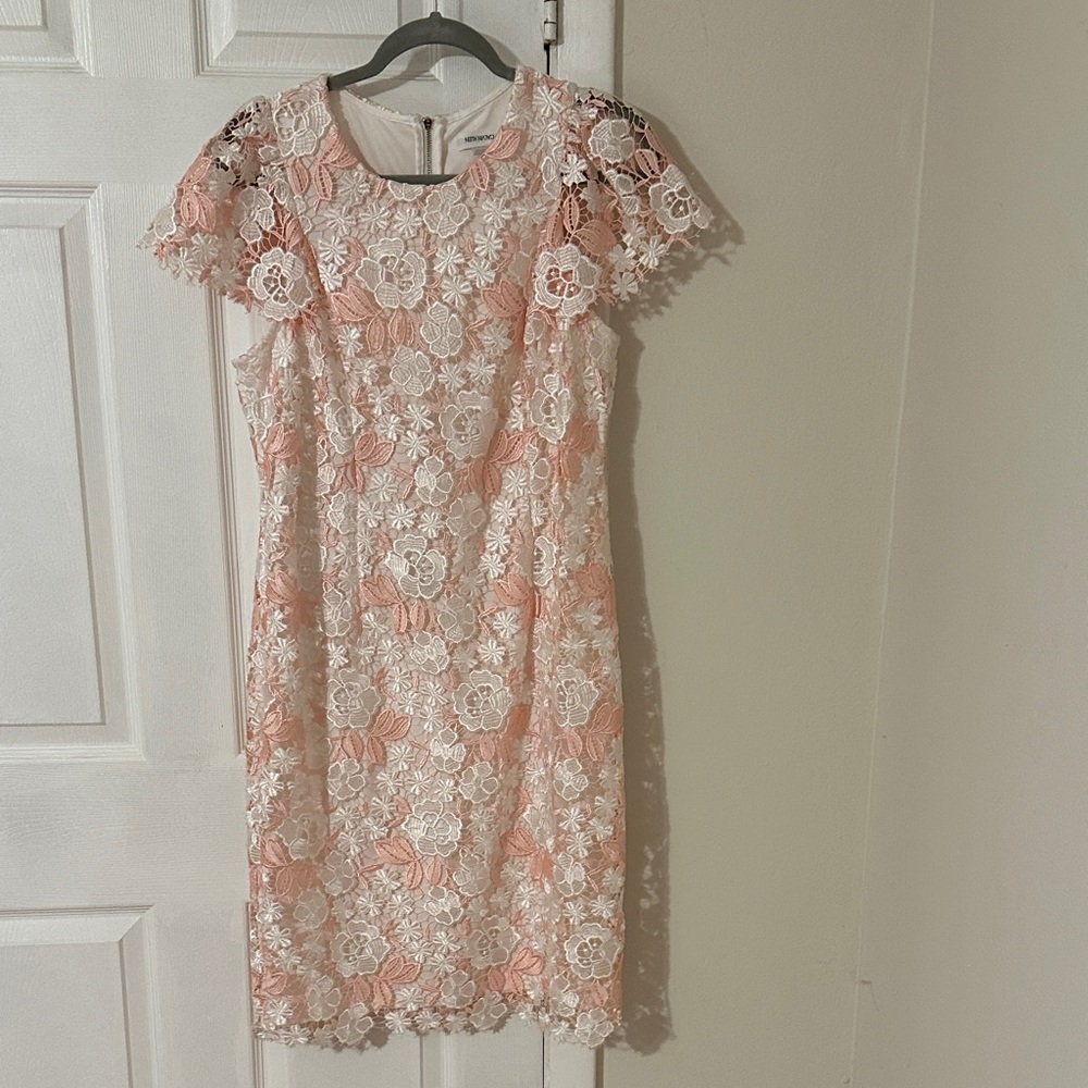 Calvin Klein Sheath Lace Midi Dress